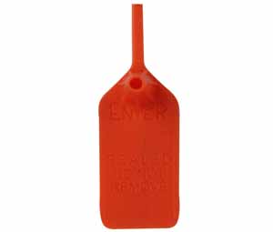 Heiser 335OM Fire Extinguisher Tamper Seals - Orange