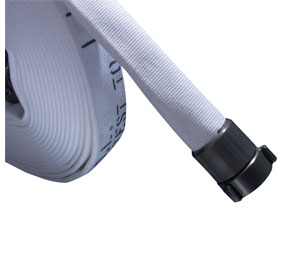 Heiser DJ75NST Double Jacket NST Fire Hose - 1 1/2" x 75', Aluminum Couplings