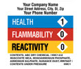 Heiser HMC1 Custom HAZ-MAT (HMIS) Communication Labels - ABC