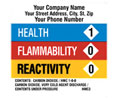 Heiser HMC3 Custom HAZ-MAT (HMIS) Communication Labels - CO2
