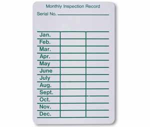 Heiser MTAGA Monthly Self-Adhesive Inspection Label