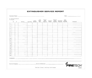 Heiser SER200 Fire Extinguisher Service Report