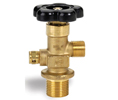 Heiser SUP100A Commercial Brass CO2 Valve for 1 1/8" Straight Thread Aluminum Cylinders