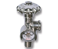 Heiser WUV75 3/4" Nitrogen Valve w/ Gauge for Dry Chemical Wheeled Units