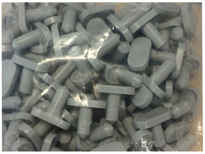 Gray Rubber Wood Door Silencer