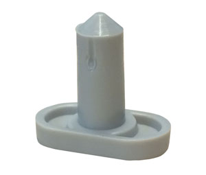 Hiawatha 603 Gray Rubber Wood Door Silencer - pk of 100