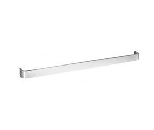 Hiawatha 1052L-US32D Satin Stainless Steel Single Push Bar with Double Bend - PULL Engraved