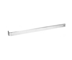 Hiawatha 1062L-US26 Polished Chrome Plated Brass Single Push Bar with Double Bend and Plates - PULL Engraved