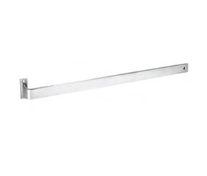 Hiawatha 1072A-US28 Clear Anodized Aluminum Single Flat Push Bar with Single Bend