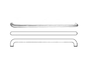 Hiawatha 1081LBP-US28 28 Clear Anodized Aluminum 1" Diameter 28" CTC Double Bend Solid Push Bar