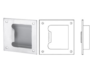 Hiawatha 1450-US32DMS 5" x 5" Satin Antimicrobial Coated Stainless Steel Barrier Free Pull
