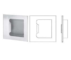 Hiawatha 1451-US10 5" x 5" Satin Clear Coated Bronze Barrier Free Pull - Concealed Mount