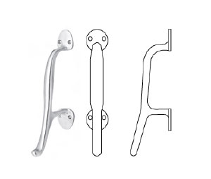 Hiawatha 1458A-US32D  Cast Satin Stainless Steel  5 15/16" CTC Hospital Solid Pull