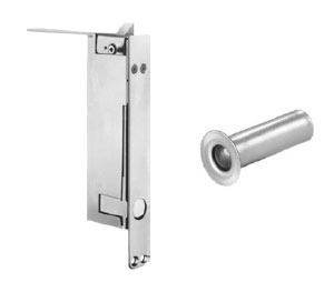Hiawatha 3905-BFBW-US10 Satin Clear Coated Bronze Single Top Bolt & BFBM Bottom Fire Bolt for Wood Doors