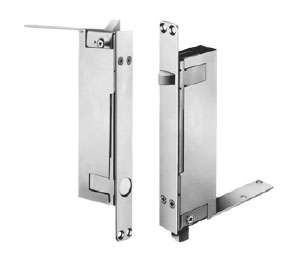 Hiawatha 3945-TP-US3 Polished Clear Coated Brass Trim PAK for No.3945 Self Latching Top & Bottom Bolt Set (bolt cover plates, screws & strikes)