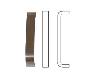 Hiawatha 580-US32D  Cast Satin Stainless Steel  6" CTC Solid Pull