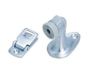 Hiawatha 9347-US3 Polished Clear Coated Brass 3"H Heavy Duty Door Stop with Keeper