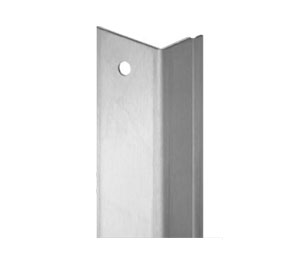 Hiawatha DE-1AJ 90°16-US4 16" Satin Clear Coated Brass 90° Mortise - Overlapping Door Edge