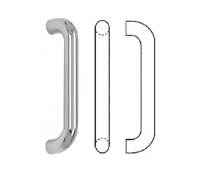 Hiawatha HG113-US32D Satin Stainless Steel 27 3/4" CTC Straight HG Series Tubular Push Bar