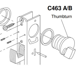Horton C463A Horton Door Parts - Thumbturn