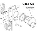 Horton C463A Horton Door Parts - Thumbturn