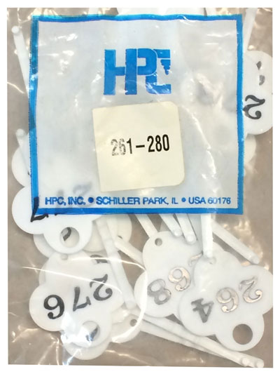Cloverleaf Number Tags (261-280)