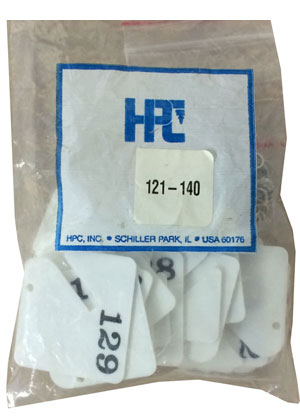 Number Tags (121-140)