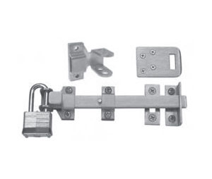 Hiawatha 5008P-US32D 8" Satin Stainless Steel Surface Bolt for Padlock