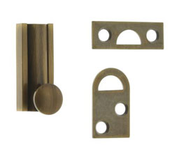 idh 11041B 014 1-1/2" Classic Solid Brass Surface Bolt - Bright Nickel