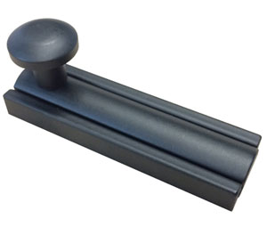 idh 11042B 019 2" Classic Solid Brass Surface Bolt - Matte Black