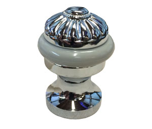 idh 13094D 026 Melon Bullet Door Bumper/Stop - Polished Chrome