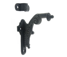 idh 18020F 003 Spider Web Hand Rail Bracket - Polished Brass