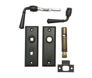 idh 21262I 10B Dual Lever Rectangular Escutcheon Storm Door Latch - Oil-Rubbed Bronze