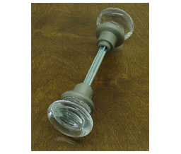 idh 21301M 003 Crystal Knob - Round - Solid Brass Shank - Polished Brass