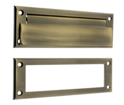 idh 22110I 08A Letter Mail Plate & Open Back Plate - Antique Copper