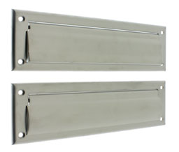 idh 22123I 3NL Magazine Mail Plate With Inside Cover (Exclusive Curved Plate Design) - Polished Brass - No Lacquer