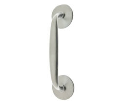 idh 25011C 004 Round Base Pull Through Bolt Mount 5 1/2" c/c - Satin Brass