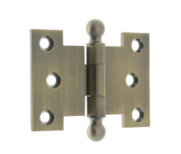 idh 80253J 005 Parliament Hinges With Ball Finials (Pair) - 2-1/2" x 3-1/2" - Antique Brass