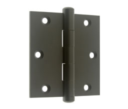 idh 83535J 005 Door Hinges Square Corner (Pair) - 3 1/2" x 3 1/2" - Antique Brass