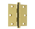 idh 83030J 003 Door Hinges Square Corner (Pair) - 3" x 3" - Polished Brass
