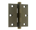 idh 83030J 005 Door Hinges Square Corner (Pair) - 3" x 3" - Antique Brass