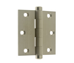 idh 83030J 014 Door Hinges Square Corner (Pair) - 3" x 3" - Bright Nickel