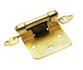 Siquar USA IE5004-6 Antique Brass Economy Modern Design Face Mount Variable Overlay Self-Closing Hinge - 100 Prs.