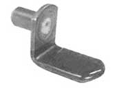 Pro Value IF1348WH 5mm Bore Nickel “L” Shaped Steel Shelf Supports w/ Vinyl Protective Tip - 1000 Each