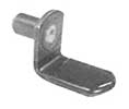 Pro Value IF1348BRN 5mm Bore Brass “L” Shaped Steel Shelf Supports w/ Vinyl Protective Tip - 1000 Each