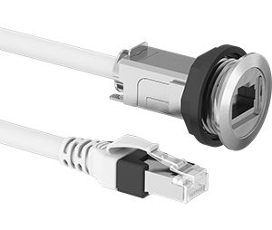 Industrial Hardware 114573 Shielded Panel-Mount Ethernet Cords