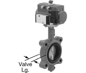 Industrial Hardware 99531 Flanged Air-Driven On/Off Valve Double Acting ...