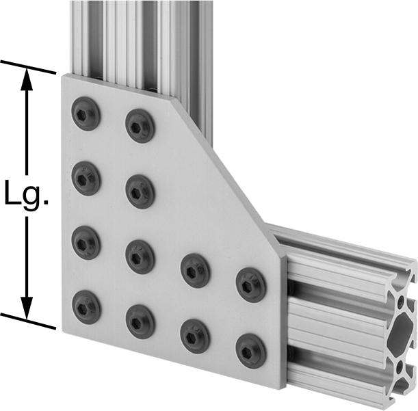 Industrial Hardware 243244 T-Slotted Framing, Black Corner Surface ...