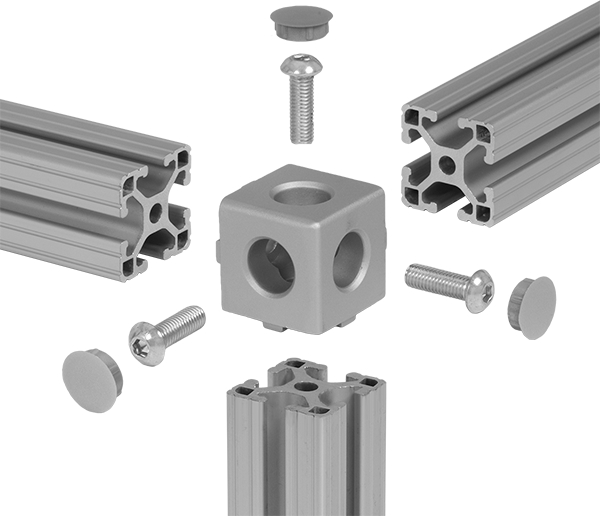 Industrial Hardware 275260 T-Slotted Framing, 3-Way Corner Bracket for ...