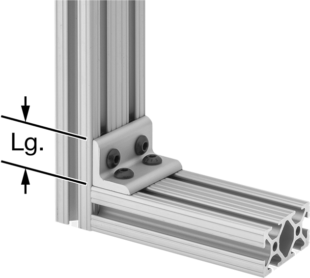 Industrial Hardware 216635 T-Slotted Framing, Black Corner Bracket for ...